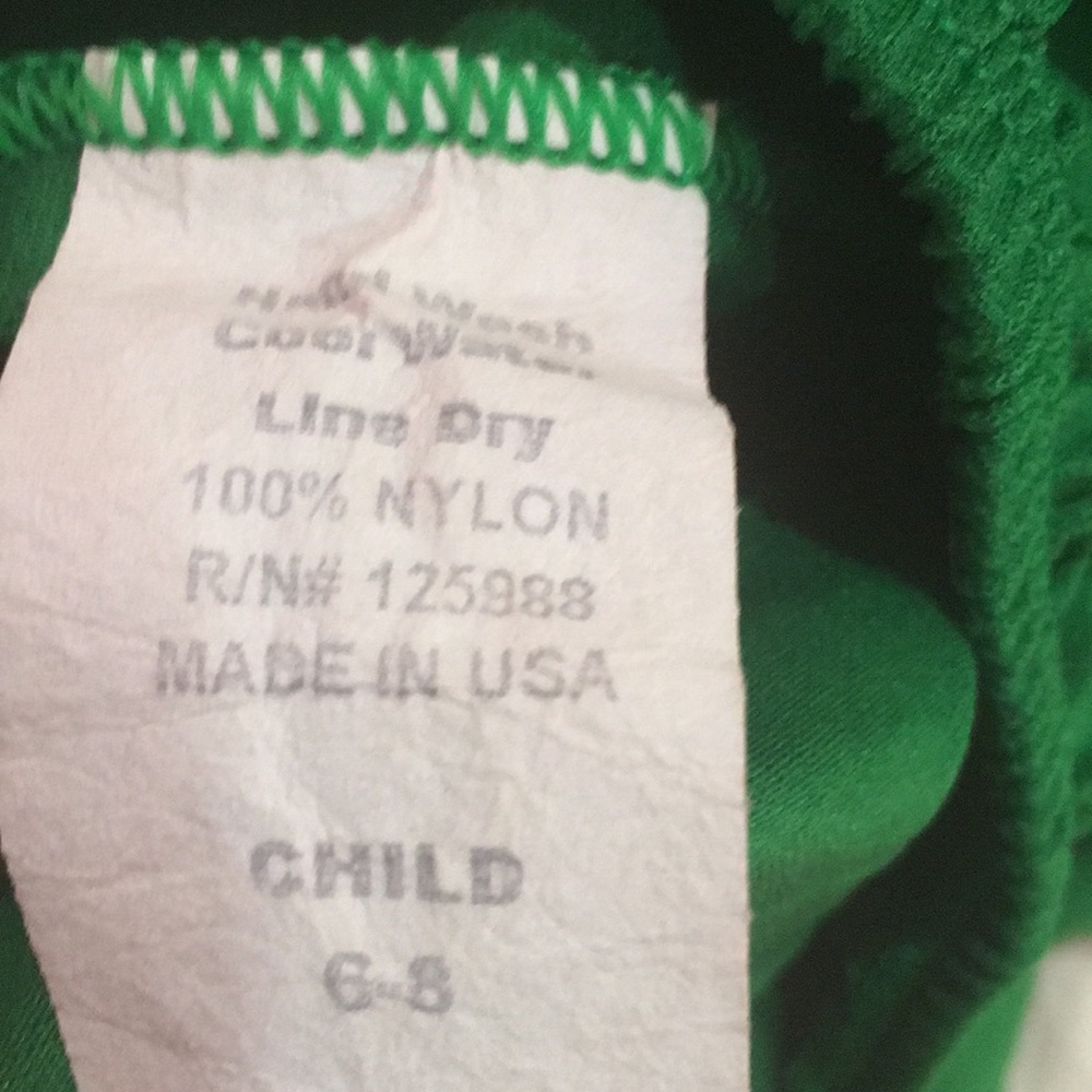 Leotard Boutique Green Skirt Child 6-8 - Picture 3 of 3